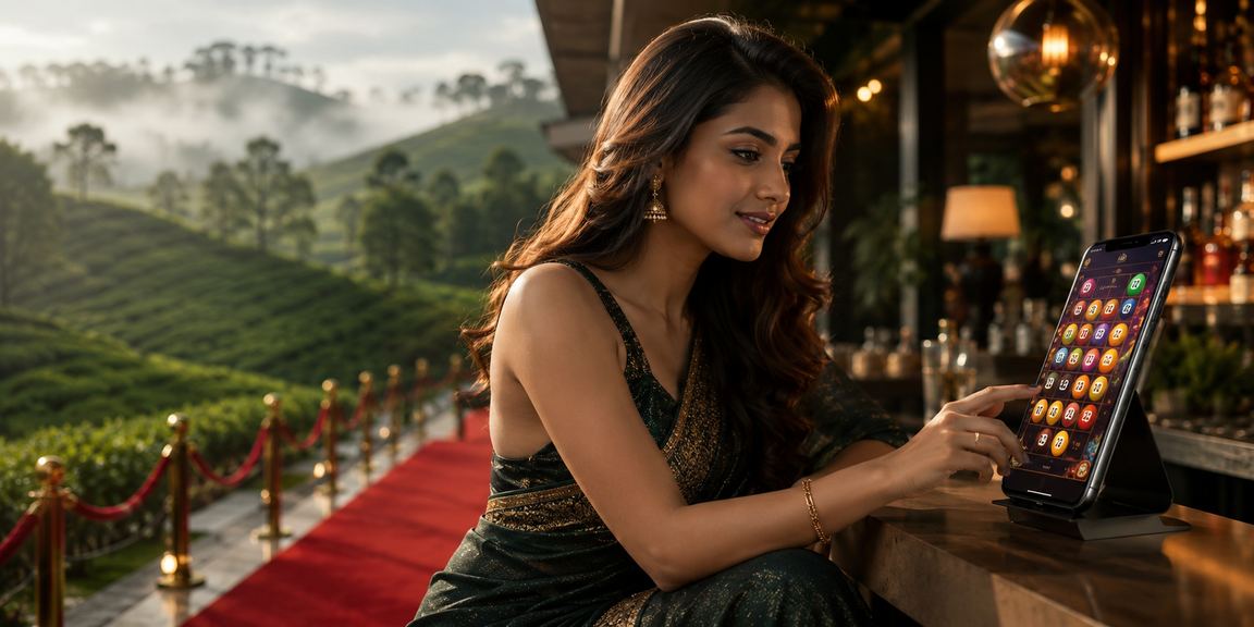 A user enjoying the lottery experience among the tea gardens of Sylhet